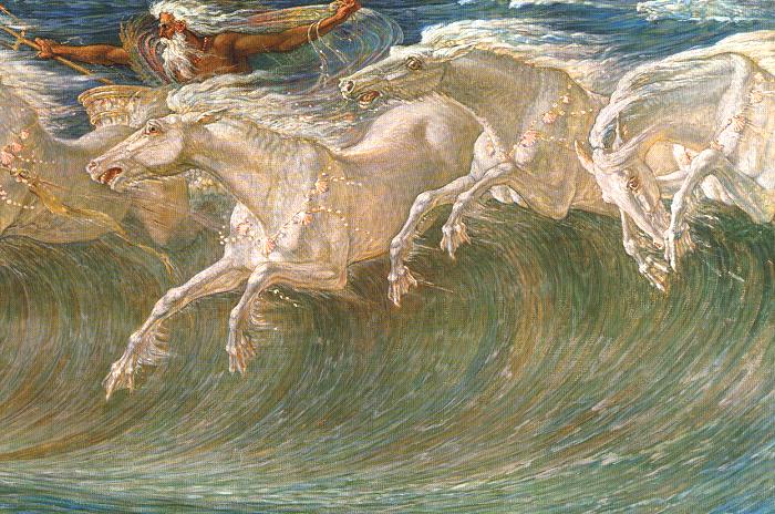 Walter Crane: Neptune's Horses (detail)