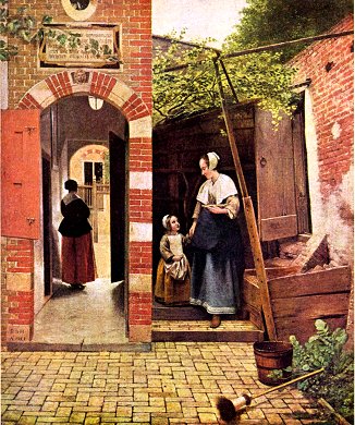 Pieter de Hooch: Courtyard of a Dutch House