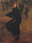Th&eacute;ophile Alexandre Steinlen: Gust of Wind