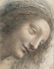 Leonardo da Vinci: Head of the Virgin in Three-Quarter View